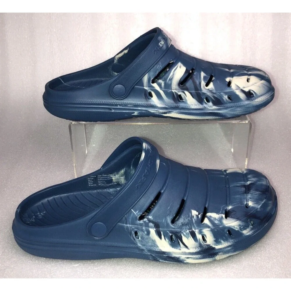 Rugged Shark Men's Blue Swirl Comfort RGS EVA Clog Water Sandals‎ Size 12 NEW